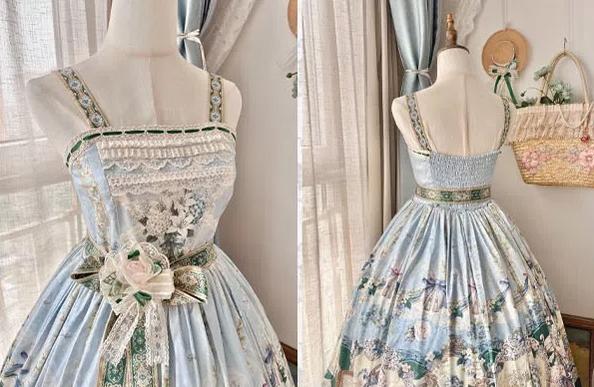 Secret of Silki Lady - Classic Lolita Floral Printed JSK Dress 45693:858879
