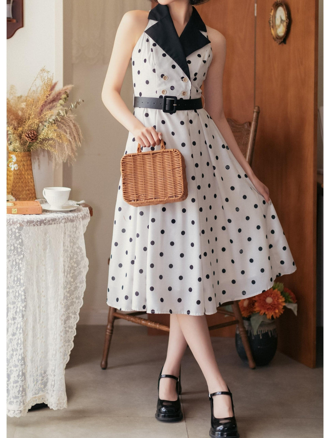 Forest Wardrobe - Afternoon Forest - Vintage Lolita Halter-neck JSK Dress in French Style