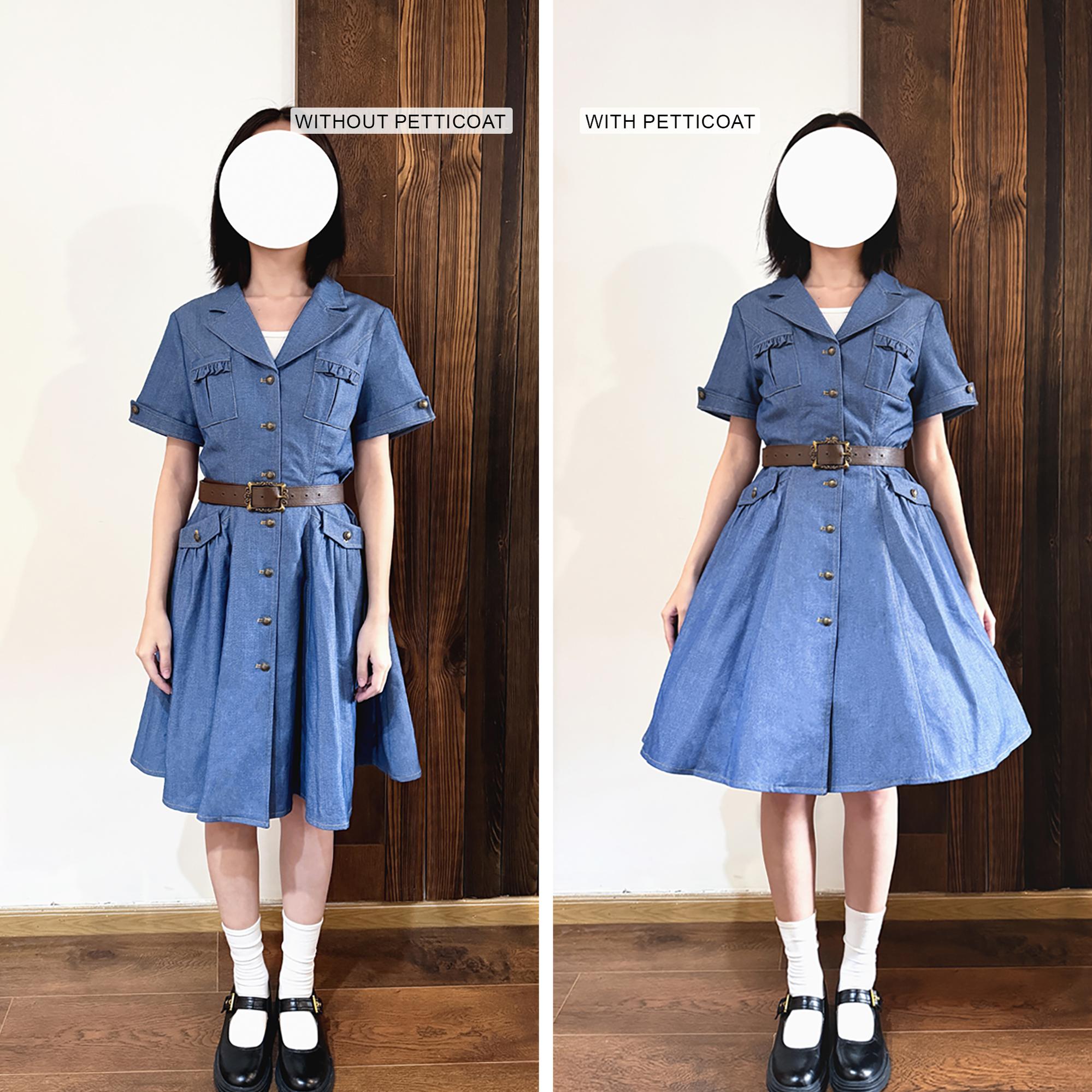 Noloria by 42Lolita - High-Volume White Puffy Lolita Petticoat, 17.7" (45 CM), Cotton Lining