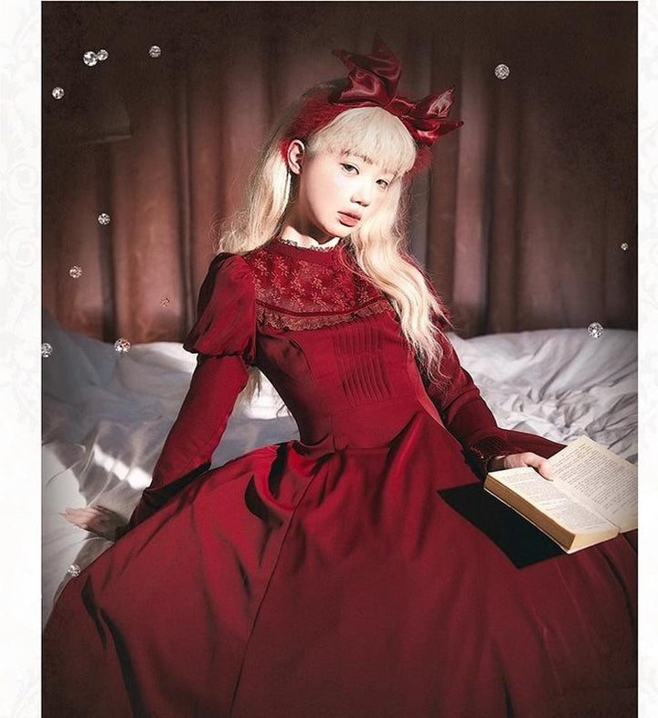 KINOKOKO~Aslan Blessings~Classic Lolita OP Seven-panel Slim Fit Dress with Cape