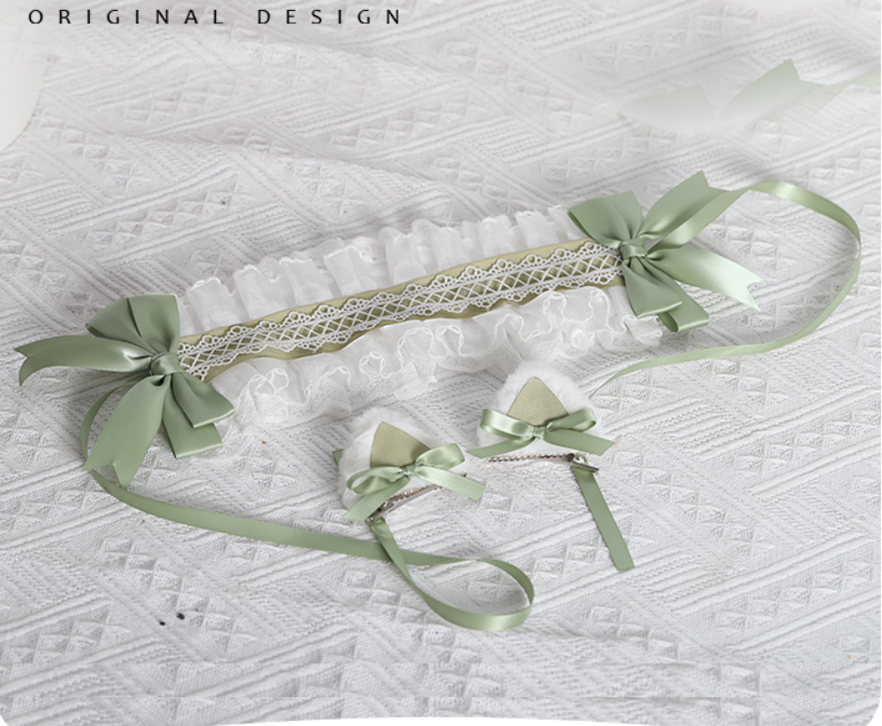 Xiaogui - Mood Limited Pink - Kawaii Lolita Lace Headdress Accessories