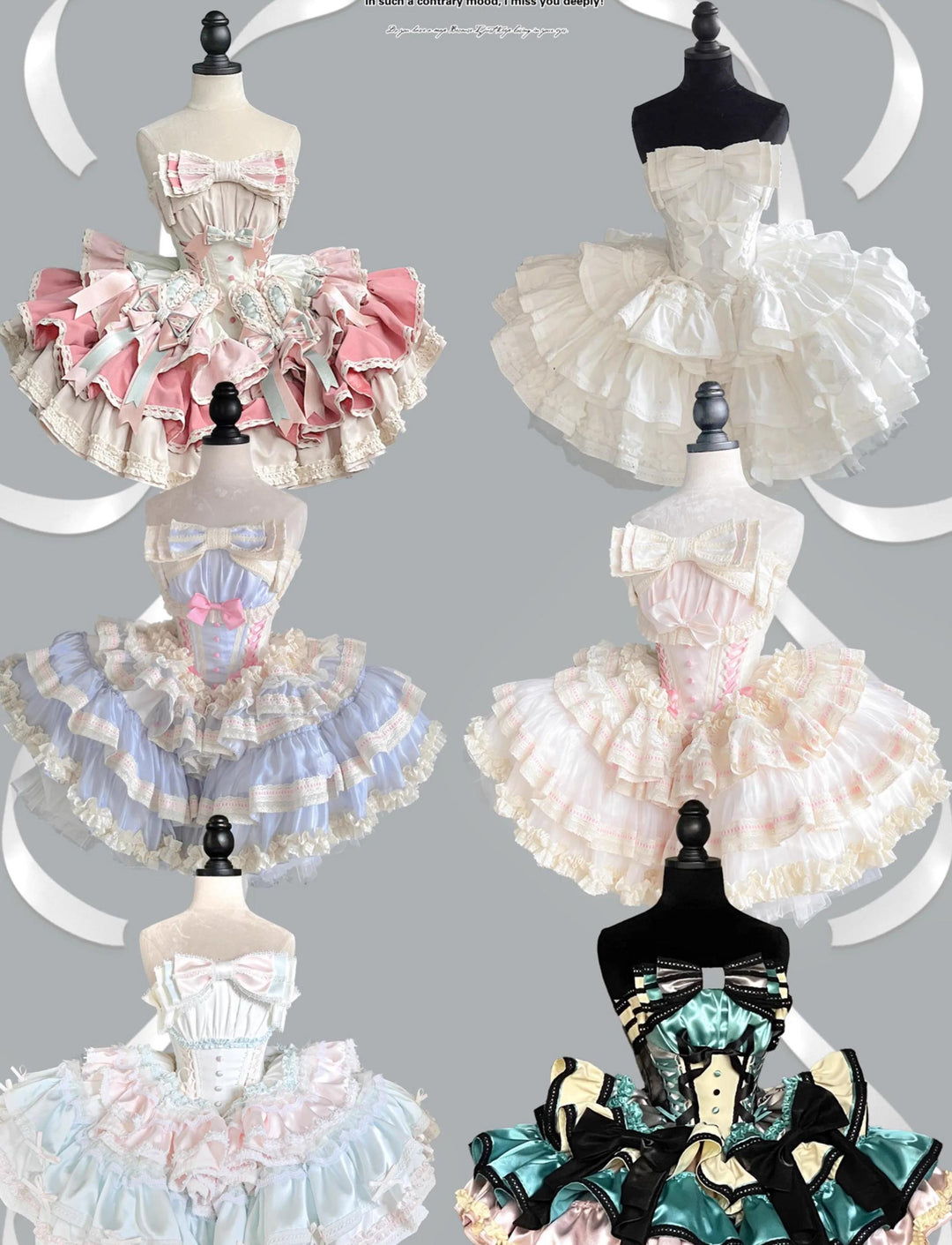 POSHEPOSE~Satin Waltz~Sweet Lolita Dress High-end Tiered Dress 37042:710182