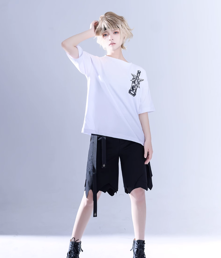 Princess Chronicles - Ouji Lolita White Short Sleeve Shirt