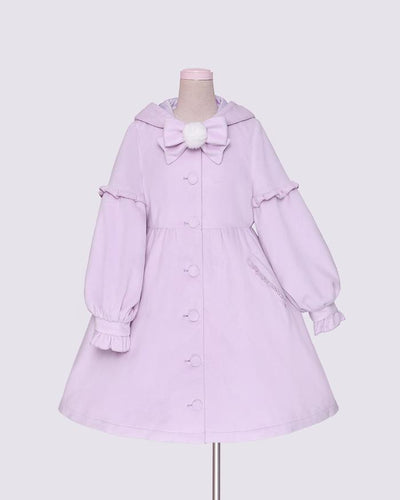 To Alice~Kawaii Lolita Bunny Ears Coat 0 purple overcoat 