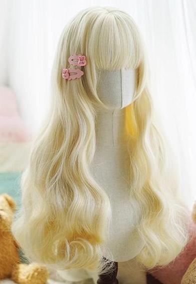 Imperial Tea~Daily Lolita Wigs Long Curl Wig Malt gold  