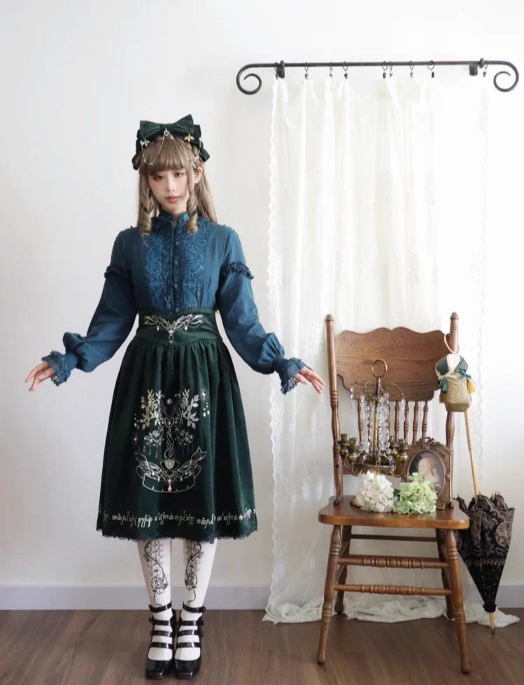 Twin Trees' Celestial Glow - Classic Lolita Bust-Supporting JSK, Plus Size 44508:810876