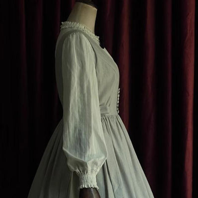 Akane Alois~Grass Leaves~ Elegant Lolita Light Gray Dress   