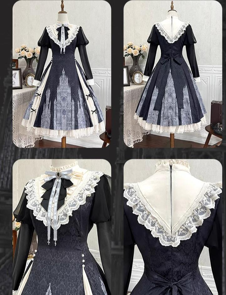 Letters from Unknown Star - Church Bell - Elegant Lolita OP Dress Long Sleeve Spring Autumn 39882:638424