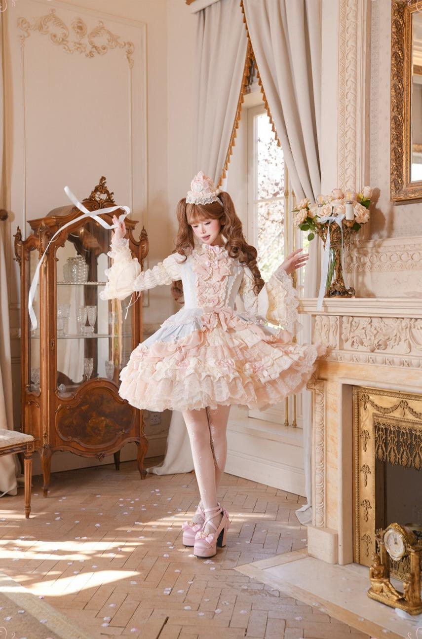 Strawberry Ribbon - Sweet Lolita Wedding Dress, Side Opening 44910:827512