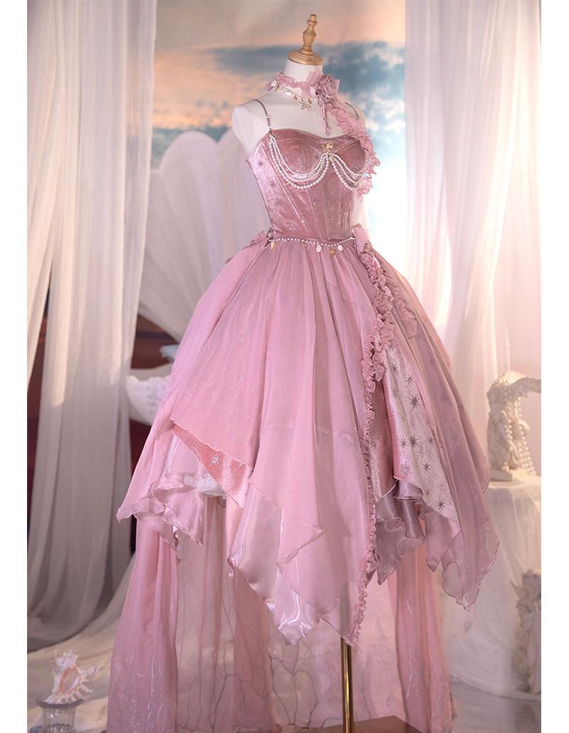 Atlantis - Gorgerous Classic Lolita Star Velvet JSK & Corset Skirt Set (L M S) 45514:852523