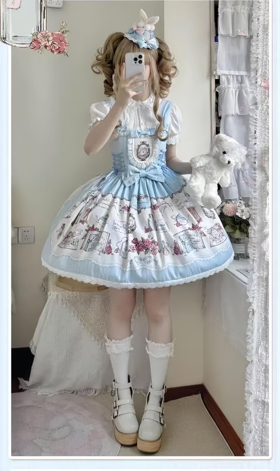 MeowMeow - Rabbit Collection Box - Bunny Print Kawaii Lolita JSK Dress