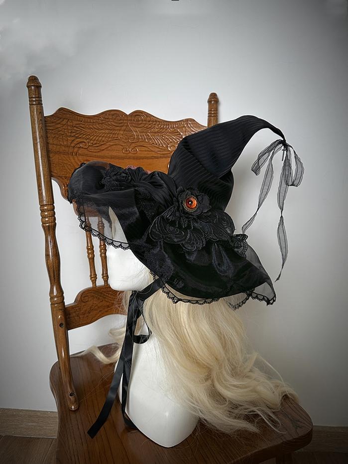 Alice Girl~Doll Mystery~Gothic Lolita Witch Hat Headwear black  