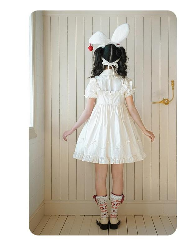 Summer Fairy~Strawberry Angel~Sweet Lolita JSK Suit Tiered Ruffle Dress Set