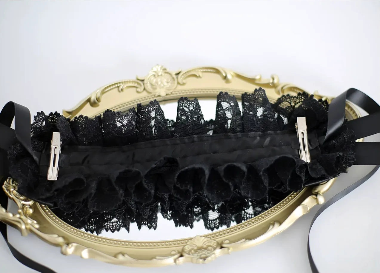Black-gold Classic Lolita Headpiece, Gold Stamping Accent 45849:865436