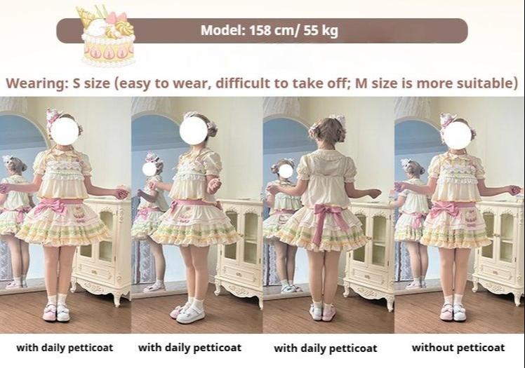 Mewroco~Decorative Cake~Sweet Lolita JSK Camisole Jumper Dress 42533:744550