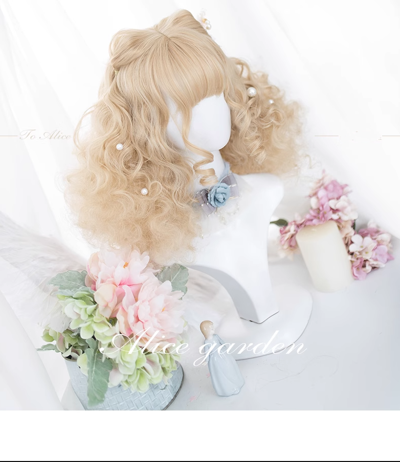 AliceGarden - To Alice - Daily Lolita Wigs Short Curly Sandy Blonde Wigs sandy blonde