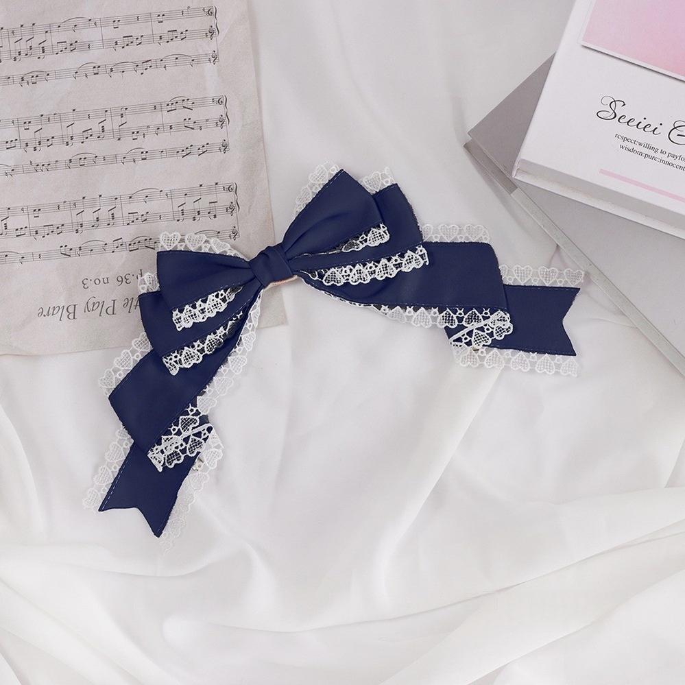 Sugar Time - Sweet Lolita Headdress, KC & Clip Options Navy / Clip