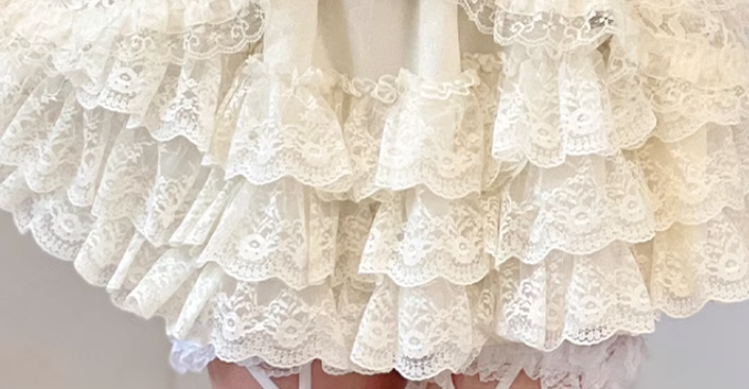 Diamond Honey~Thousand Layer Cream~Sweet Lolita Lace Pumpkin Skirt Bloomer   