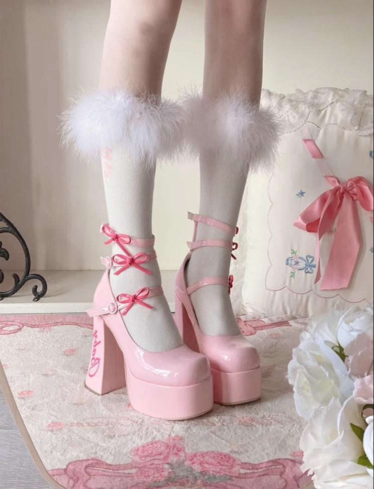 Cute pink high heels on sale