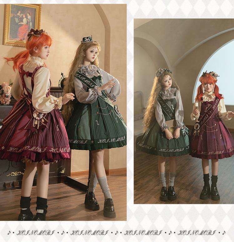 Classic Lolita Salopette Set Violin Preppy Style Dress