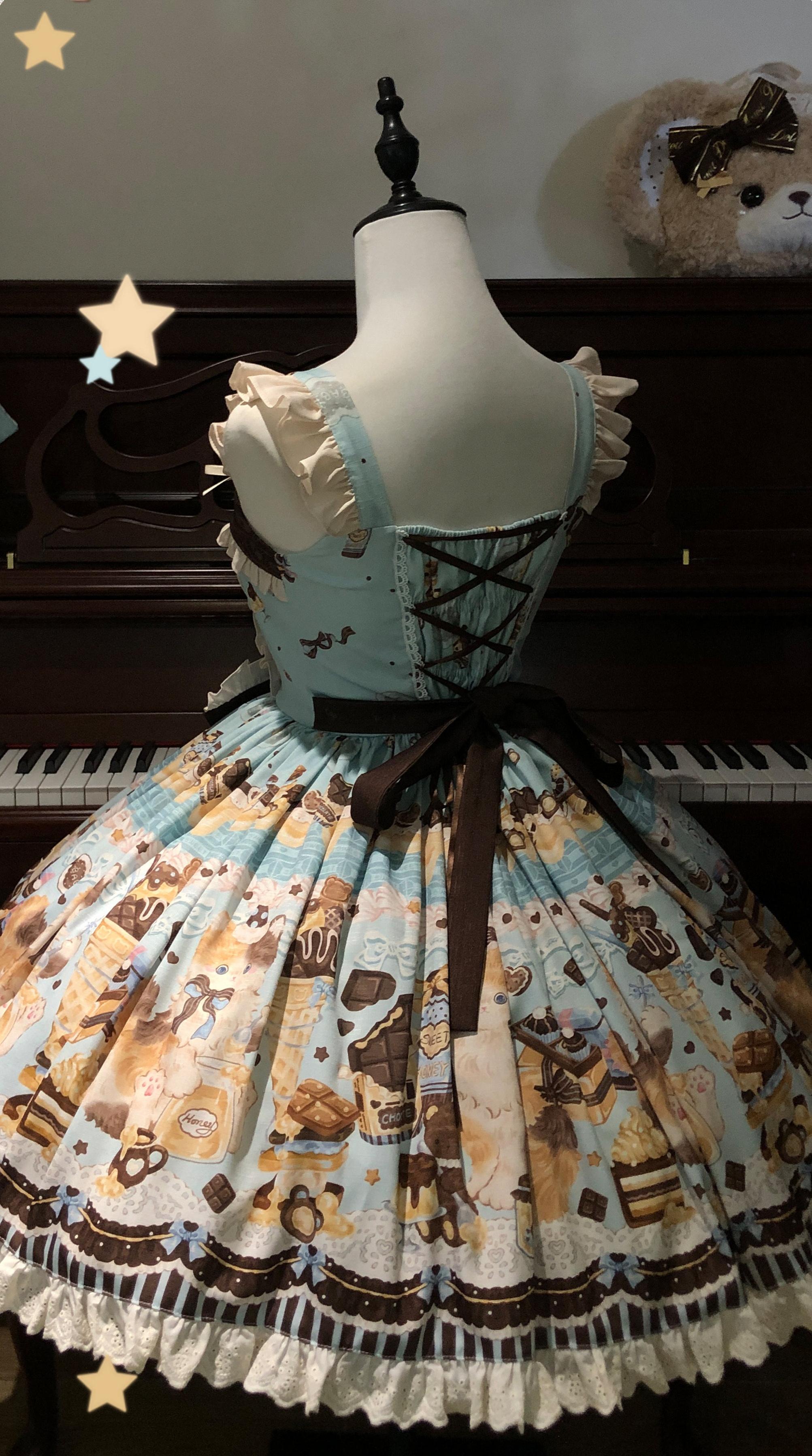 Honey Chocolate - Printed Kawaii Lolita JSK Dress