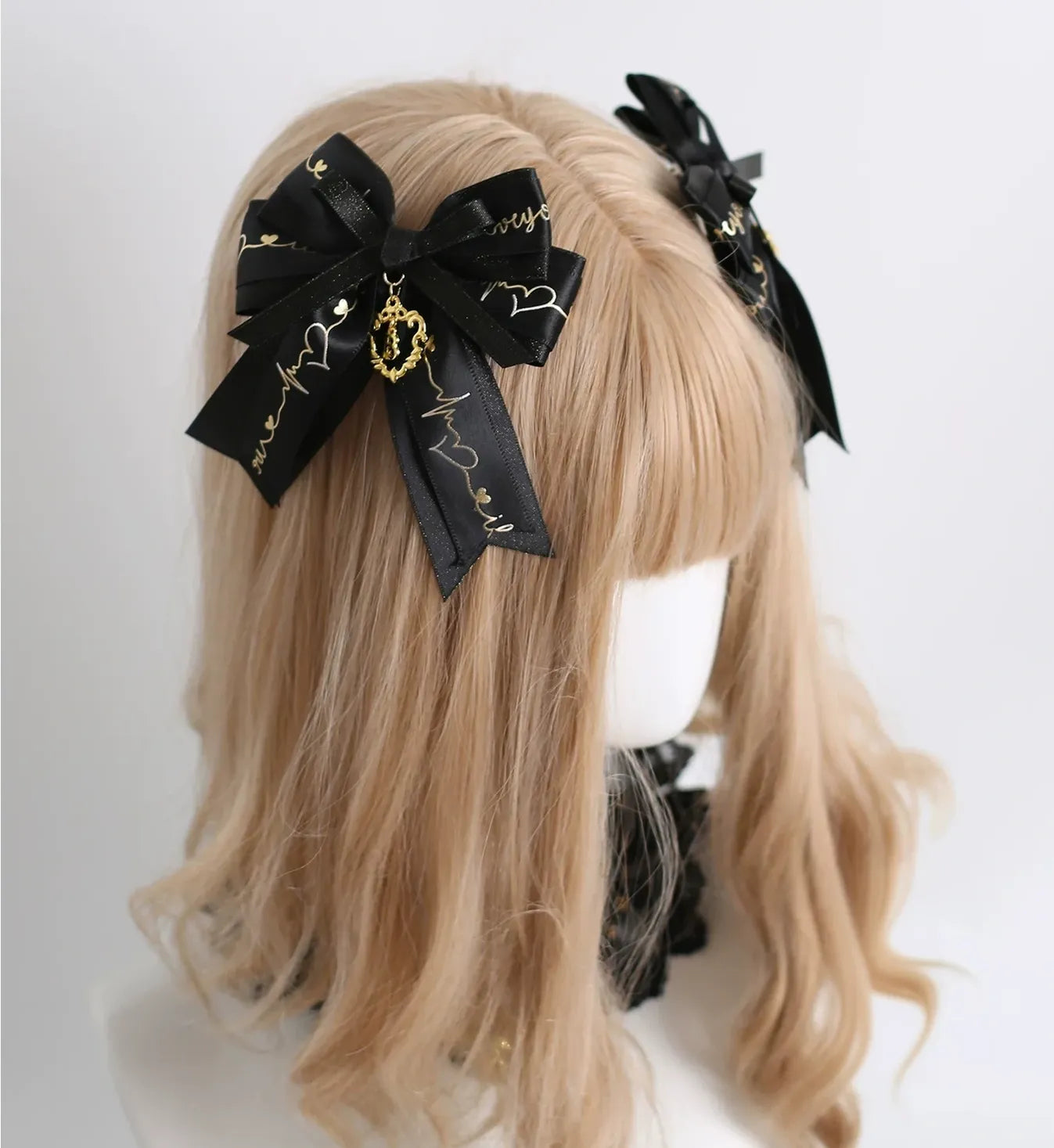 Black-gold Classic Lolita Headpiece, Gold Stamping Accent 45849:865440