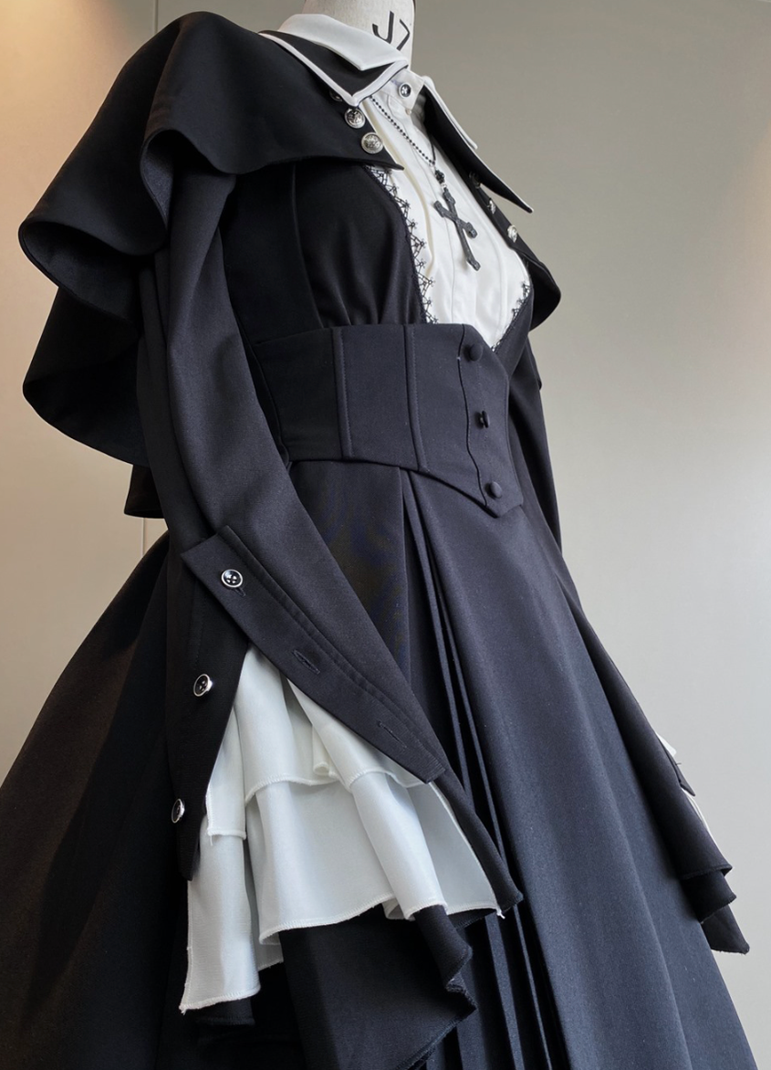 Susin Lolita~Cross Praise~Nun Style Gothic Lolita Dress and Blouse 12878:183556