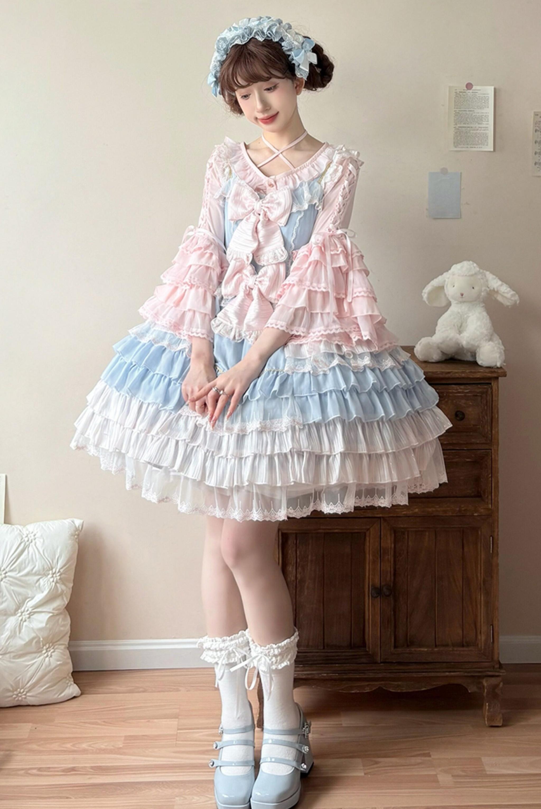 Sleeping Curse - Sweet Lolita Hime Sleeve Halter-neck Blouse