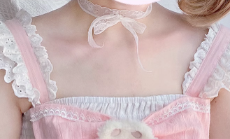 Sakurahime~Miss Meow~Kawaii Lolita Summer Cotton Pink JSK   