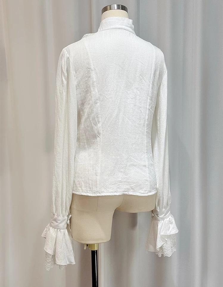 Crow Feather Ode - Ouji Lolita Cotton Linen Shirt and Clock Embroidery Vest Set 45665:857440