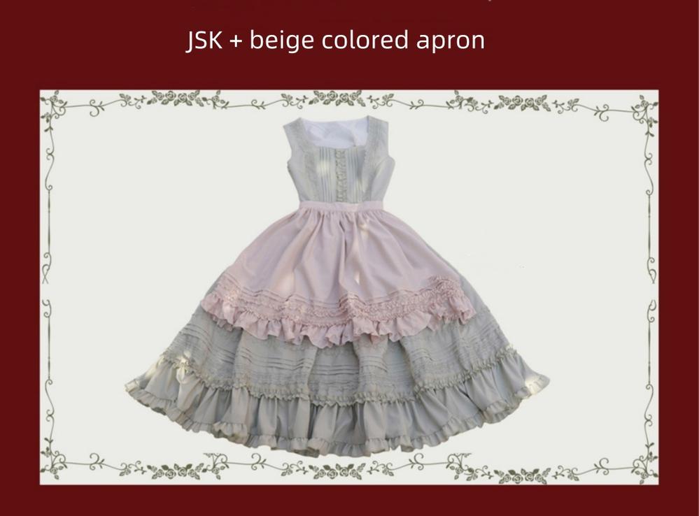 Tiny Garden~Nocturne Reminiscence~Elegant Lolita JSK Dress Multi-Wear Apron Dress Set   