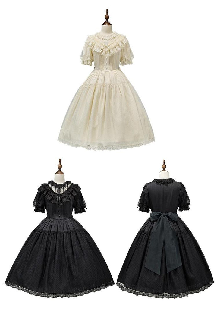 Nuit De Cellophane~Wild Swan~Elegant Lolita Dress Suit with Swan Embroidery 42064:725456