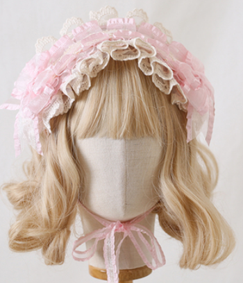 Xiaogui~Mood Limited~Elegant Lolita Bow Lace KC light pink (ivory lace)  