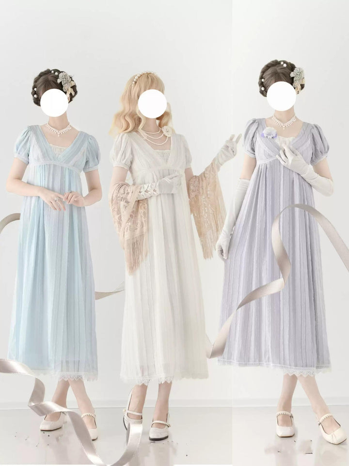 Early Morning~Lily and Serene~Classic Lolita Long Dress Empire Waist Dress   