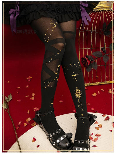 Yidhra~Dream Witch~Gothic Lolita Halloween Tights Pantyhose   