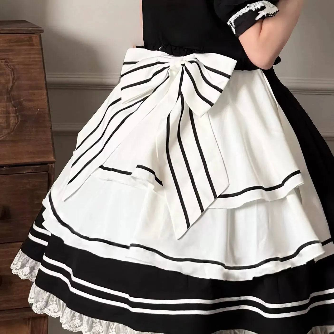 Silent Melody - Ouji Lolita Chiffon Blouse or Musical Note Embroidered Skirt (L M S) 45484:853558