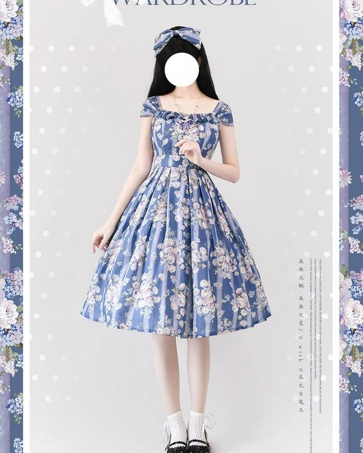 Forest Wardrobe - Forest Basket 3.0 - Vintage Lolita JSK Dress Summer Thin Dress