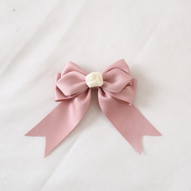 Xiaogui - Ivory & Pink Sweet Lolita Headdress Bridal Lace Headwear