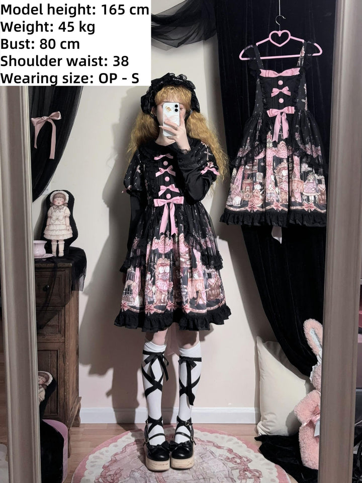 Uncle Wall Original~Missing Lamb Case~Gothic Lolita Dress Set with Sheep Prints 42971:760796