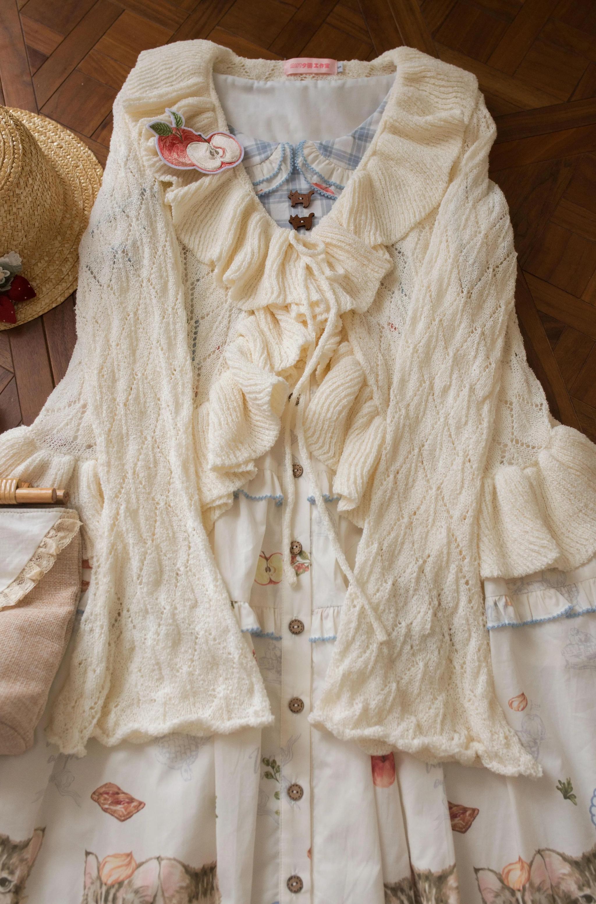 MIST - Sunset Bouquet - Elegant Lolita Cardigan, Flounce Hem 43794:785620