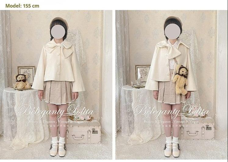 Beleganty~Annie~Retro Lolita Short Coat Woolen Bell Sleeve Outwear   