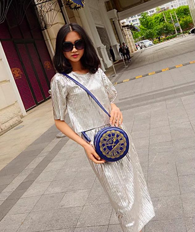 (BFM)Kira~Alice Clock~Kawaii Lolita Shoulder Bag Round Lolita Crossbody Bag 36632:519428