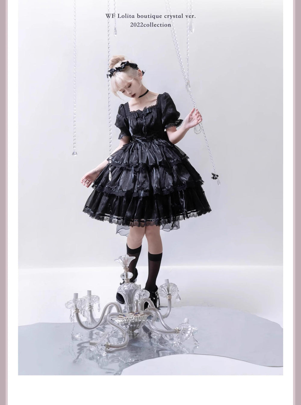 MEEKWIND~Miss Flora~Light Bridal Lolita Dress Gauze OP and JSK