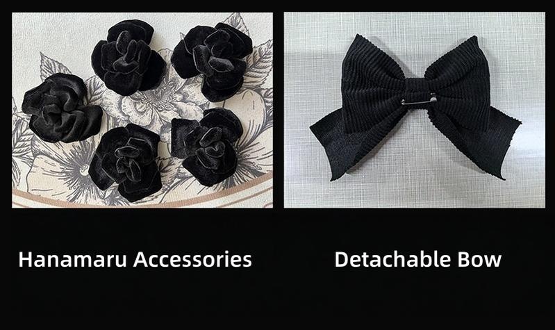 Midnight in Versailles - Gothic Lolita Hime Sleeve Blouse & Floral Skirt 44495:810543