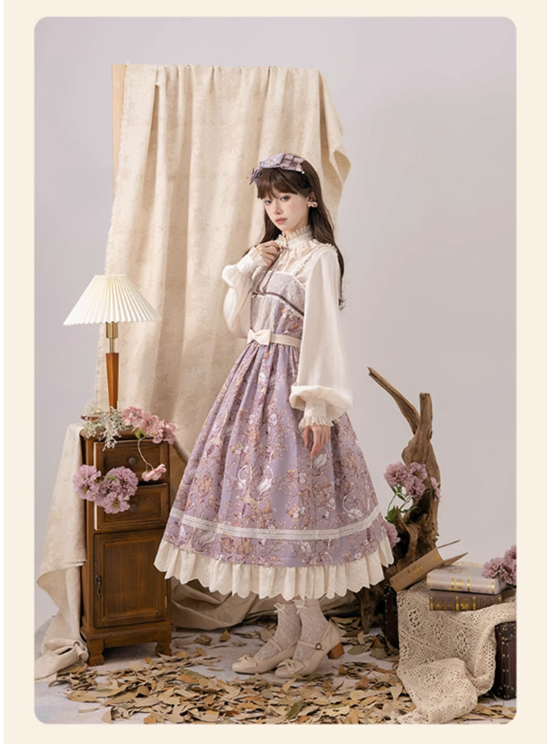(Buyforme)NyaNya~ Lapland Forest~ Lolita Elegant Vintage Floral JSK OP Dress   