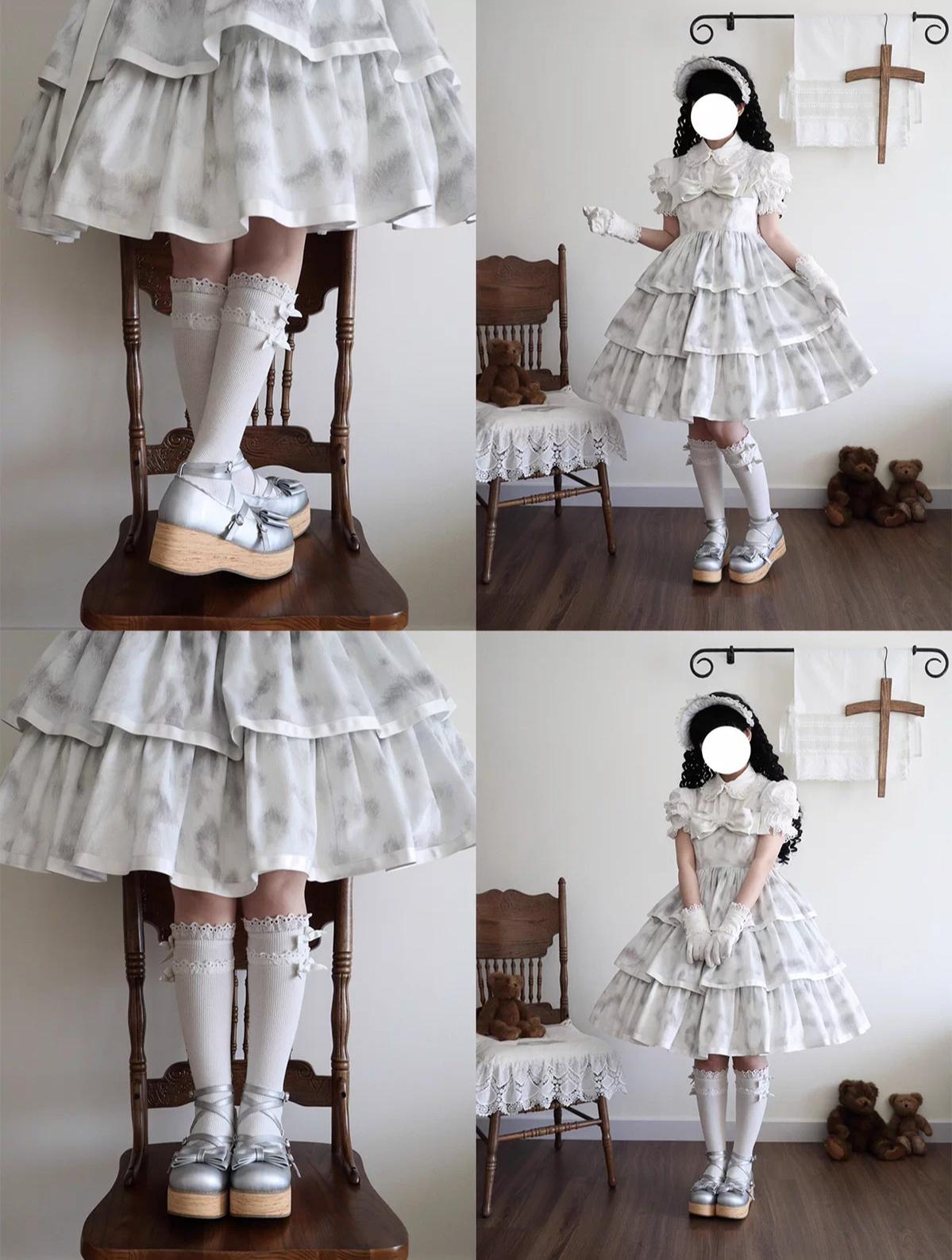 Puff Tata - Sweet Lolita Platform Shoes, Adjustable Straps 44805:822590