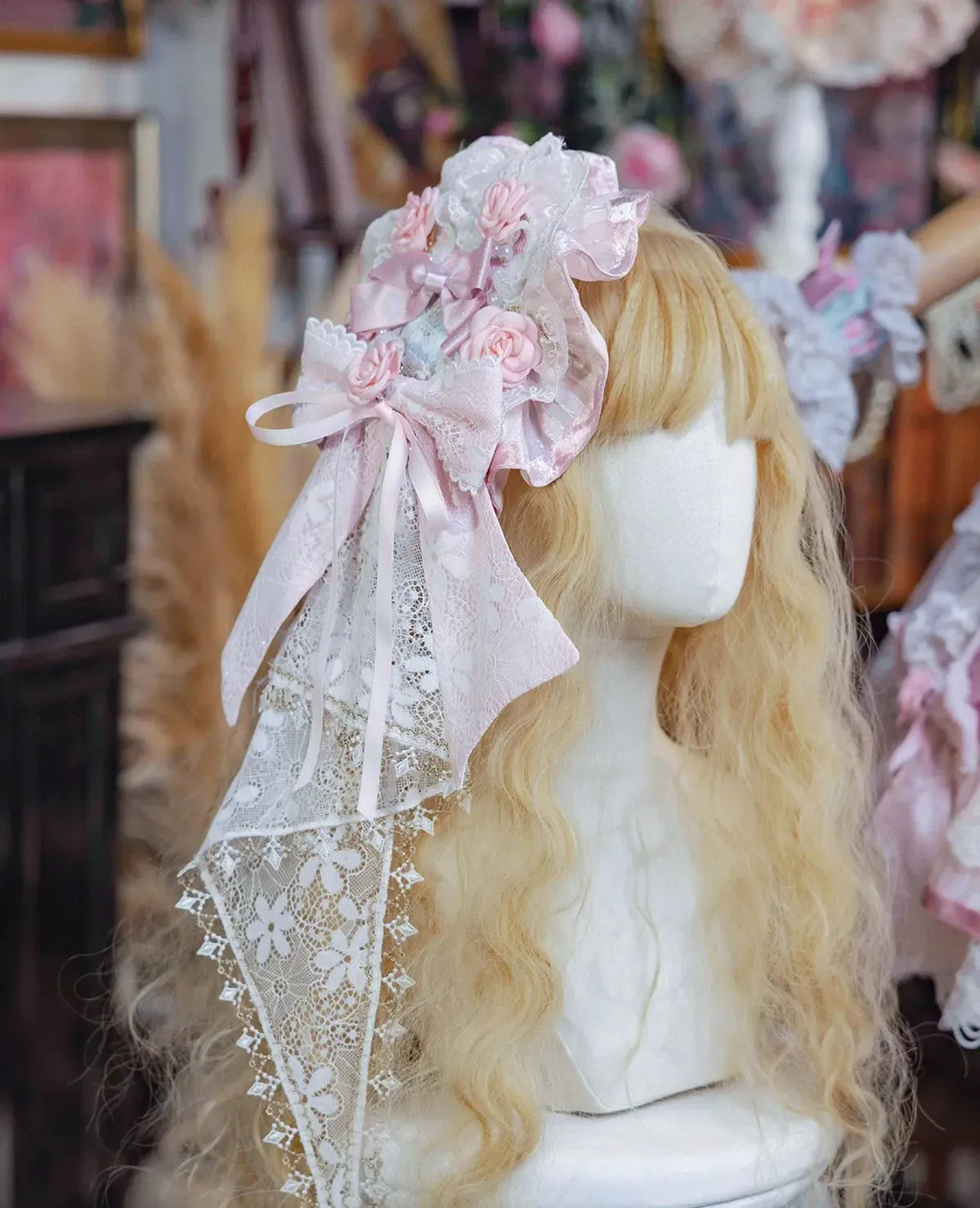 Palace Rose - Gorgeous Classic Lolita Rose Printed JSK Dress with Lace (L M S) 45729:859635