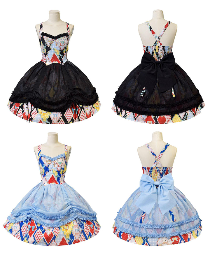 Southern Cross~Showa Kaleidoscope~Sweet Lolita OP SK and JSK with Rabbit Print 42127:727895