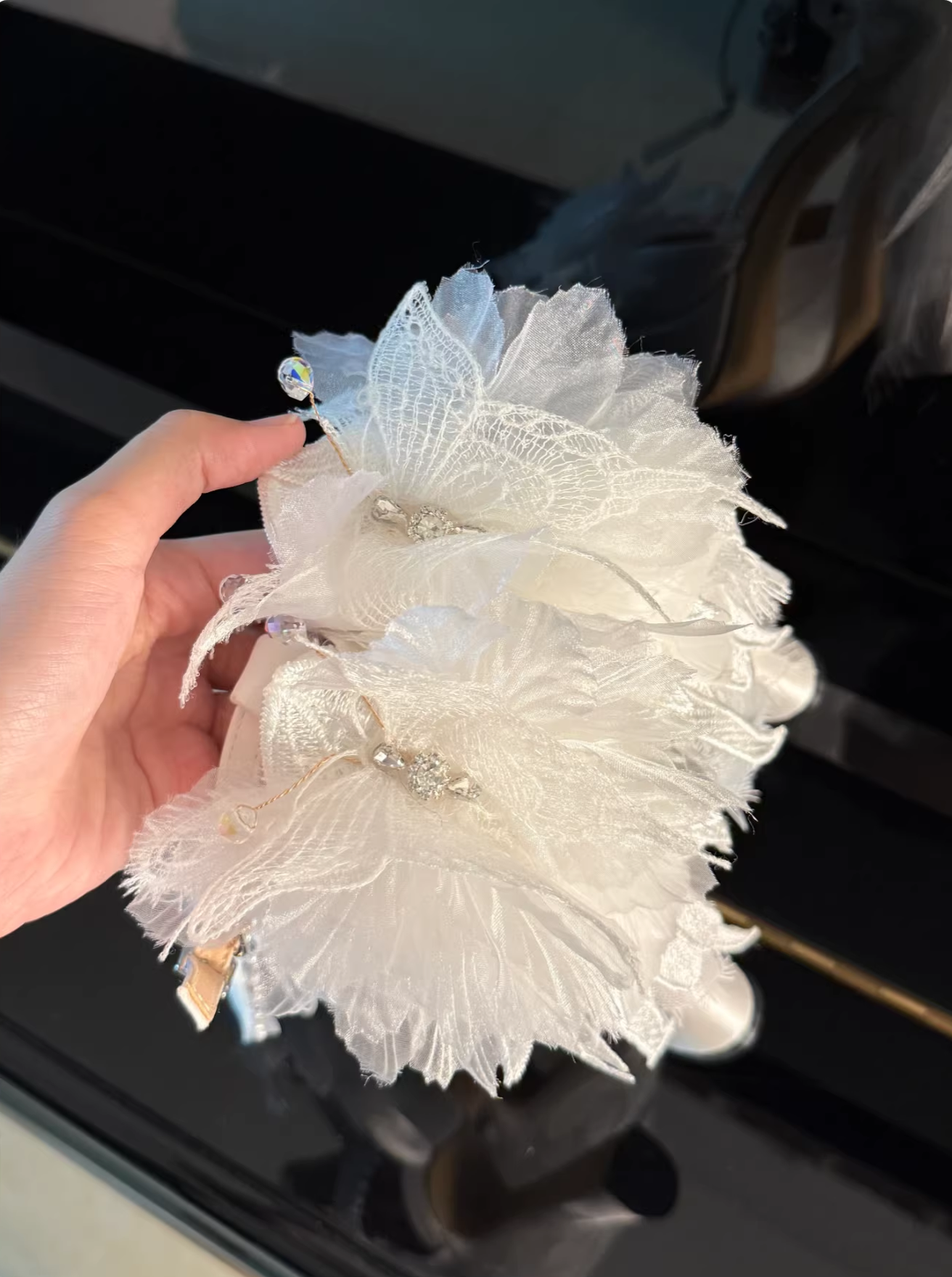 Feather Spirit - Classic Lolita Heel Shoes, Feather Decoration 44798:823027