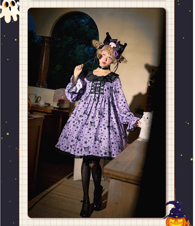 (BFM)Confession Balloon~Star Witch Lolita Dress OP Japanese Lolita Halloween   